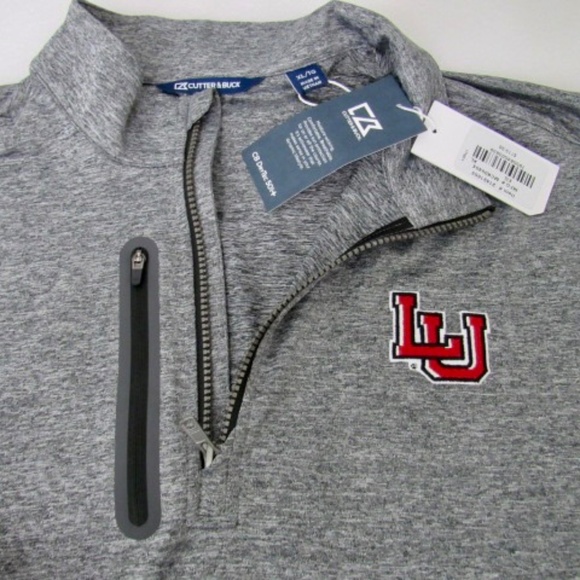 Cutter & Buck Adapt Eco Knit Gray Mens Quarter Gray Lamar University Poly Blend - Picture 3 of 7